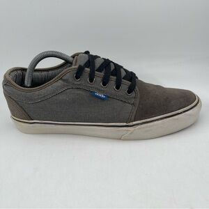 Vans Men’s No Fear Grey Off the Wall Suede Canvas Low Top Shoes Sneakers -SZ 9.5